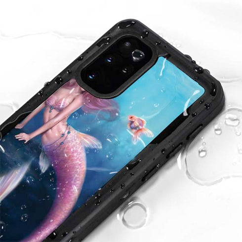 Rachel Anderson Aurelia Mermaid with Fish Galaxy S20 Plus Waterproof Case