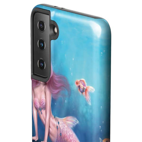 Rachel Anderson Aurelia Mermaid with Fish Galaxy S21 FE Pro Case