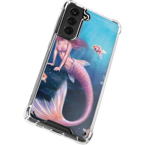 Rachel Anderson Aurelia Mermaid with Fish Galaxy S21 Plus 5G Clear Case