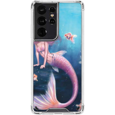 Rachel Anderson Aurelia Mermaid with Fish Galaxy S21 Ultra 5G Clear Case