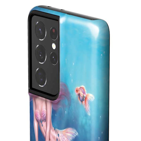Rachel Anderson Aurelia Mermaid with Fish Galaxy S21 Ultra 5G Pro Case