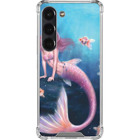 Rachel Anderson Aurelia Mermaid with Fish Galaxy S23 Clear Case