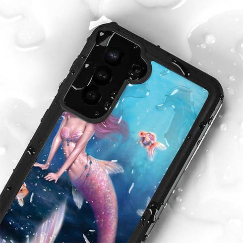 Rachel Anderson Aurelia Mermaid with Fish Galaxy S23 Plus Waterproof Case