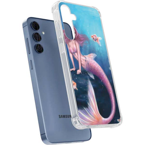 Aurelia Mermaid with Fish by Rachel Anderson Galaxy S24 Clear Case