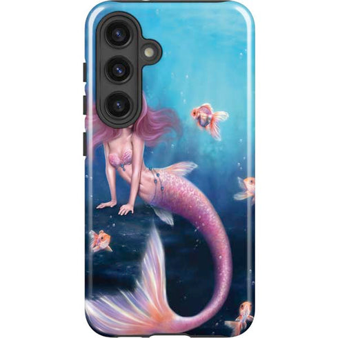 Aurelia Mermaid with Fish by Rachel Anderson Galaxy S24 Plus Impact Case