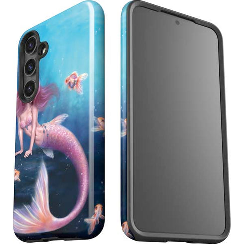 Aurelia Mermaid with Fish by Rachel Anderson Galaxy S24 Plus Impact Case