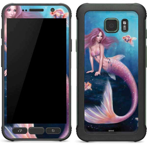 Rachel Anderson Aurelia Mermaid with Fish Galaxy S7 Active Skin