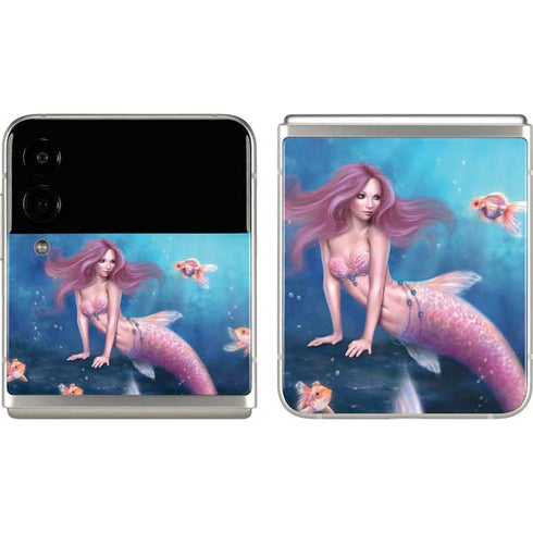 Rachel Anderson Aurelia Mermaid with Fish Galaxy Z Flip3 5G Skin
