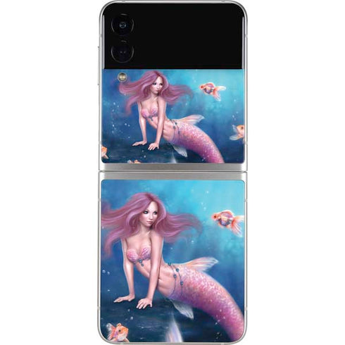Rachel Anderson Aurelia Mermaid with Fish Galaxy Z Flip3 5G Skin