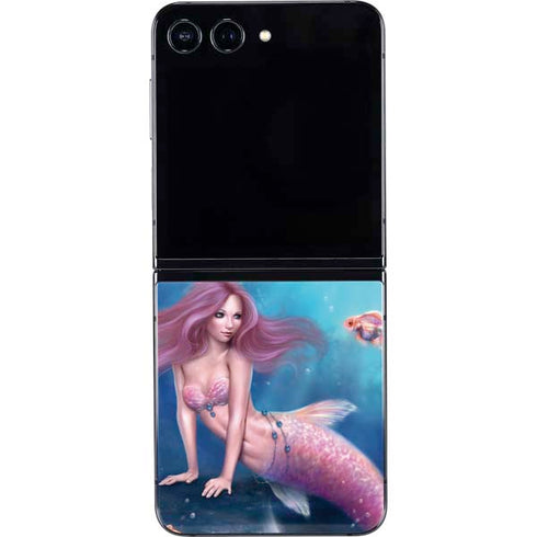 Aurelia Mermaid with Fish by Rachel Anderson Galaxy Z Flip5 5G Skin