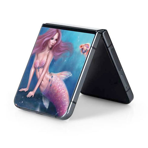 Aurelia Mermaid with Fish by Rachel Anderson Galaxy Z Flip5 5G Skin