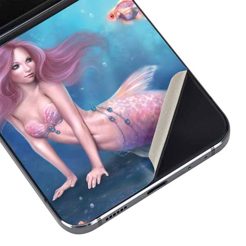Aurelia Mermaid with Fish by Rachel Anderson Galaxy Z Flip5 5G Skin