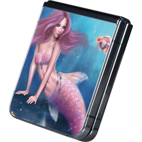 Aurelia Mermaid with Fish by Rachel Anderson Galaxy Z Flip5 5G Skin