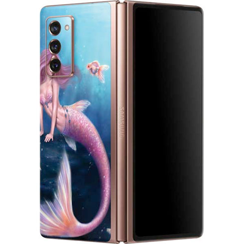 Rachel Anderson Aurelia Mermaid with Fish Galaxy Z Fold2 5G Skin