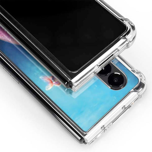 Rachel Anderson Aurelia Mermaid with Fish Galaxy Z Fold4 5G Clear Case