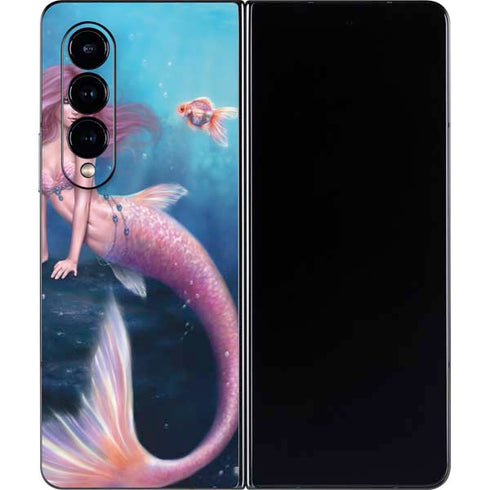 Rachel Anderson Aurelia Mermaid with Fish Galaxy Z Fold4 5G Skin