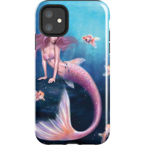 Rachel Anderson Aurelia Mermaid with Fish iPhone 11 Impact Case