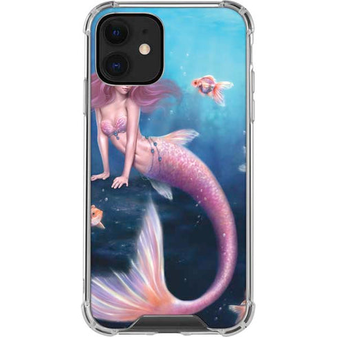 Rachel Anderson Aurelia Mermaid with Fish iPhone 12 Clear Case