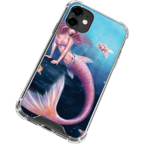Rachel Anderson Aurelia Mermaid with Fish iPhone 12 Clear Case