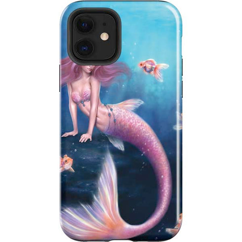 Rachel Anderson Aurelia Mermaid with Fish iPhone 12 Impact Case