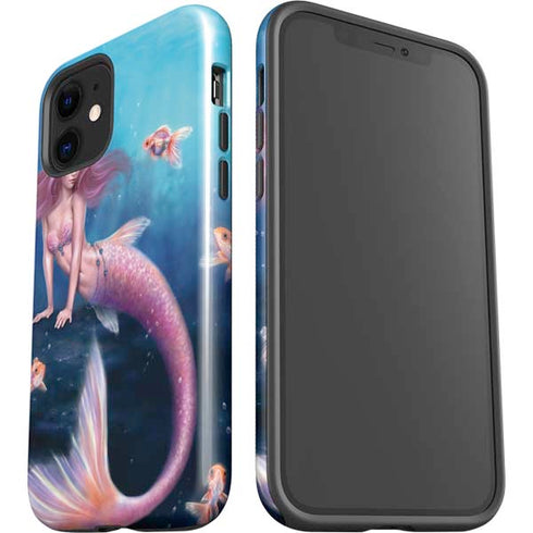 Rachel Anderson Aurelia Mermaid with Fish iPhone 12 Impact Case