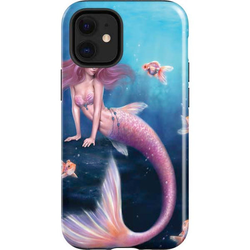Rachel Anderson Aurelia Mermaid with Fish iPhone 12 Mini Impact Case