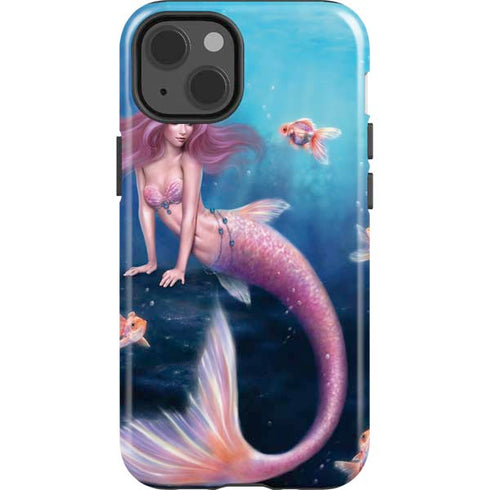Rachel Anderson Aurelia Mermaid with Fish iPhone 13 Impact Case