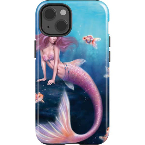 Aurelia Mermaid with Fish by Rachel Anderson iPhone 15 Impact Case