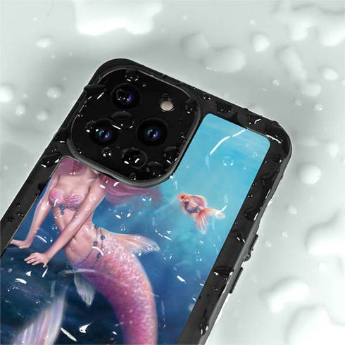 Rachel Anderson Aurelia Mermaid with Fish iPhone 14 Pro Max Waterproof Case
