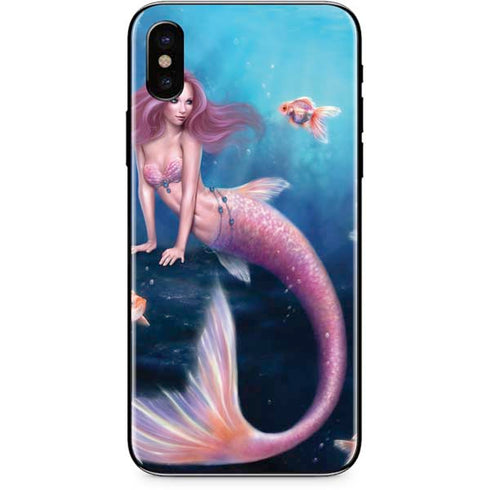 Rachel Anderson Aurelia Mermaid with Fish iPhone XS Skin