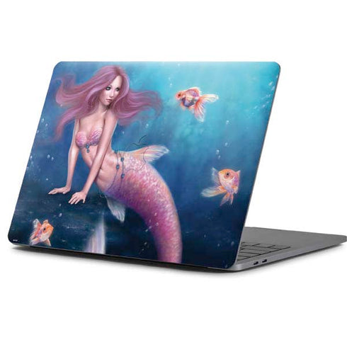 Rachel Anderson Aurelia Mermaid with Fish Apple MacBook Pro 13-inch Skin