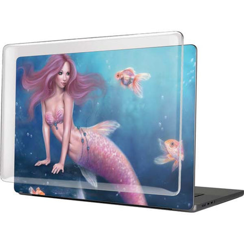 Aurelia Mermaid with Fish by Rachel Anderson MacBook Pro 16in (2021-25) Case plus Skin