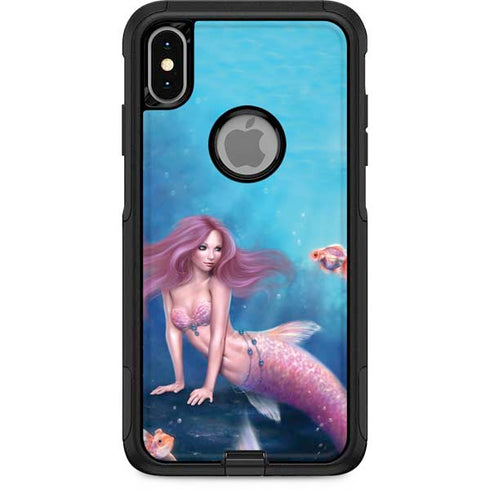 Rachel Anderson Aurelia Mermaid with Fish Otterbox Commuter iPhone Skin