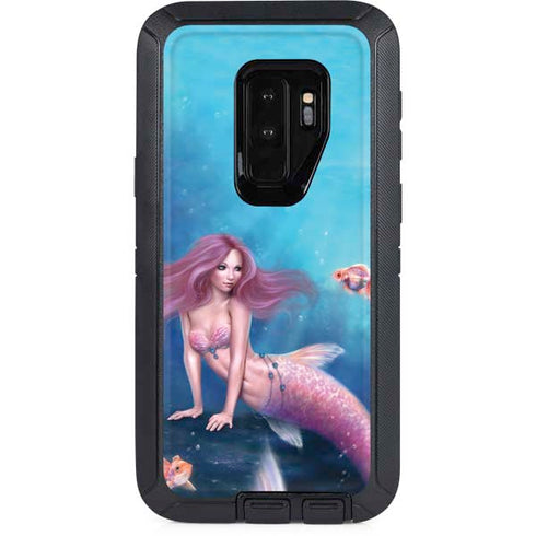 Rachel Anderson Aurelia Mermaid with Fish Otterbox Defender Galaxy Skin