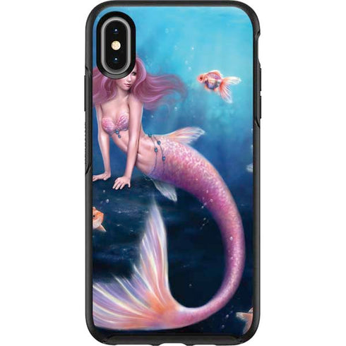 Rachel Anderson Aurelia Mermaid with Fish Otterbox Symmetry iPhone Skin