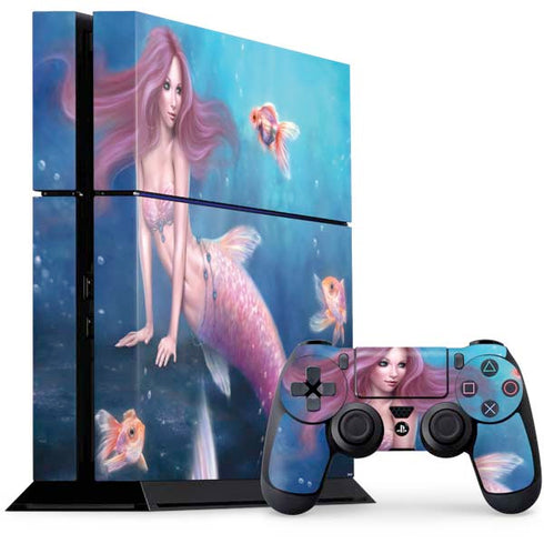 Rachel Anderson Aurelia Mermaid with Fish PS4 Console and Controller Bundle Skin