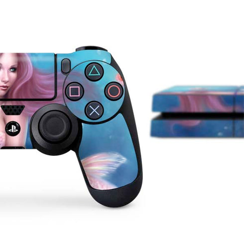 Rachel Anderson Aurelia Mermaid with Fish PS4 Console and Controller Bundle Skin
