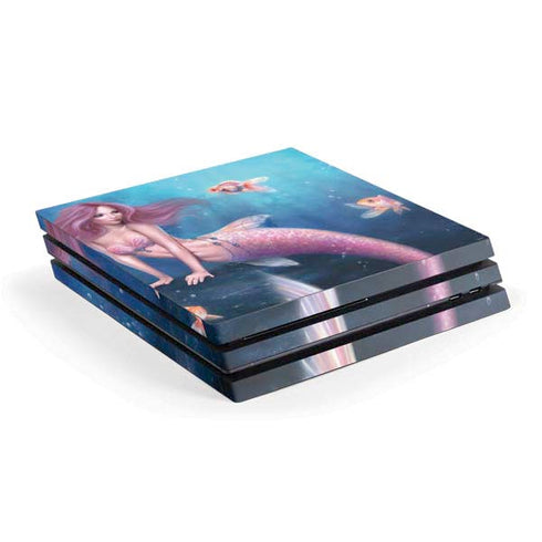 Rachel Anderson Aurelia Mermaid with Fish PS4 Pro Console Skin