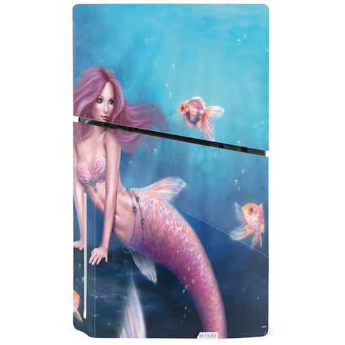 Aurelia Mermaid with Fish by Rachel Anderson PS5 Slim Disk Bundle Skin