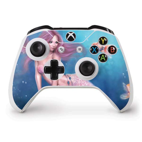 Rachel Anderson Aurelia Mermaid with Fish Xbox One S Controller Skin