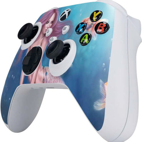 Rachel Anderson Aurelia Mermaid with Fish Xbox Series S Controller Skin