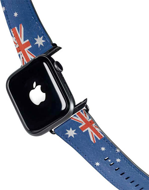 Australia Flag Distressed Apple Watch Band 42-44mm