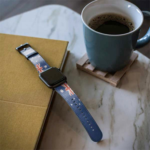 Australia Flag Distressed Apple Watch Band 42-44mm