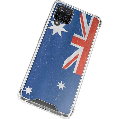 Australia Flag Distressed Galaxy A12 Clear Case