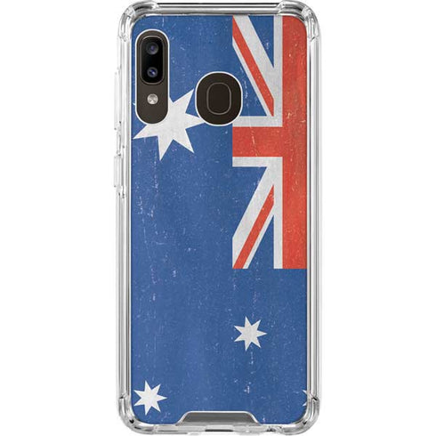Australia Flag Distressed Galaxy A30 Clear Case