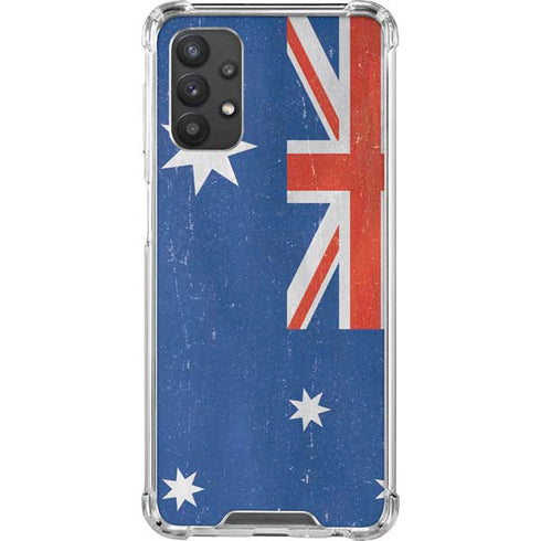 Australia Flag Distressed Galaxy A32 5G Clear Case