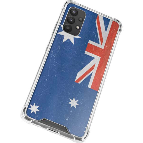Australia Flag Distressed Galaxy A32 5G Clear Case