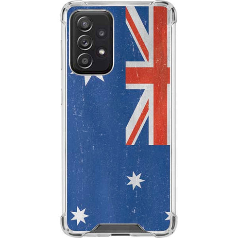 Australia Flag Distressed Galaxy A52 5G Clear Case
