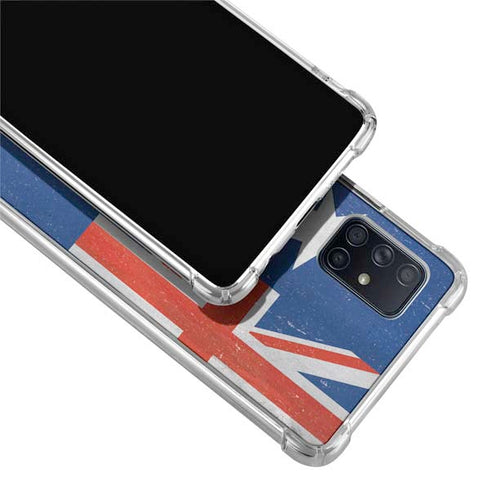 Australia Flag Distressed Galaxy A71 5G Clear Case