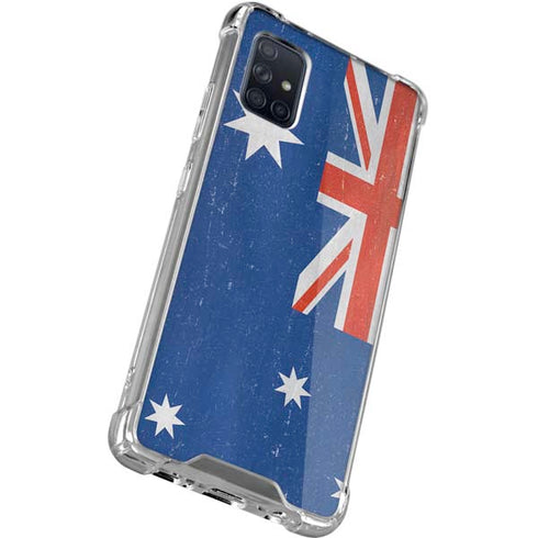 Australia Flag Distressed Galaxy A71 5G Clear Case